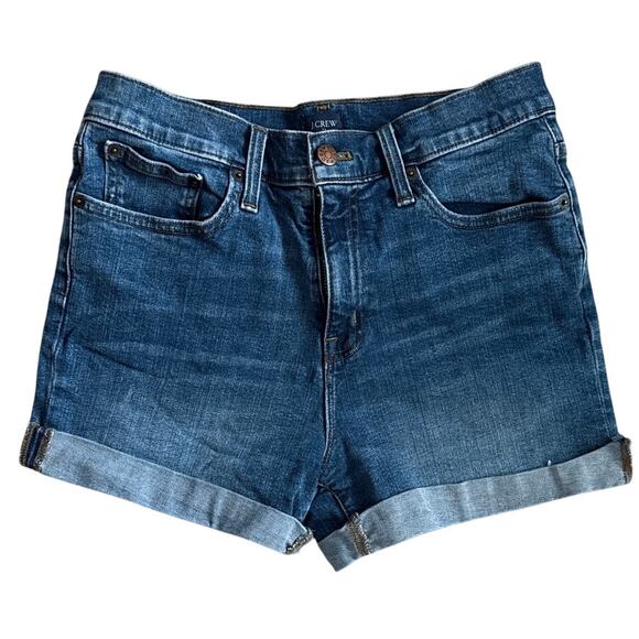 J.Crew High Rise Classic Denim Shorts in Dark Pacific Blue Wash Size 26 - Picture 5 of 8